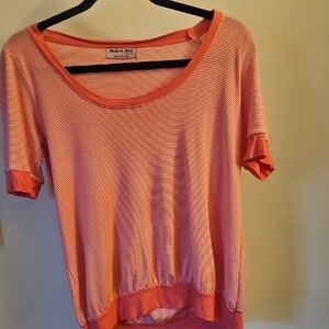Michael Stars Pink Striped Tshirt Blouse
